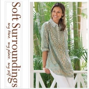 Soft Surroundings Tabitha Floral Paisley Tunic XLP